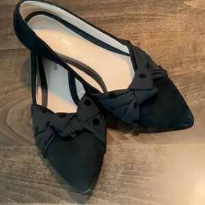 Gianni Bini Black Bow Flats